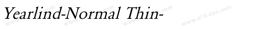 Yearlind-Normal Thin字体转换